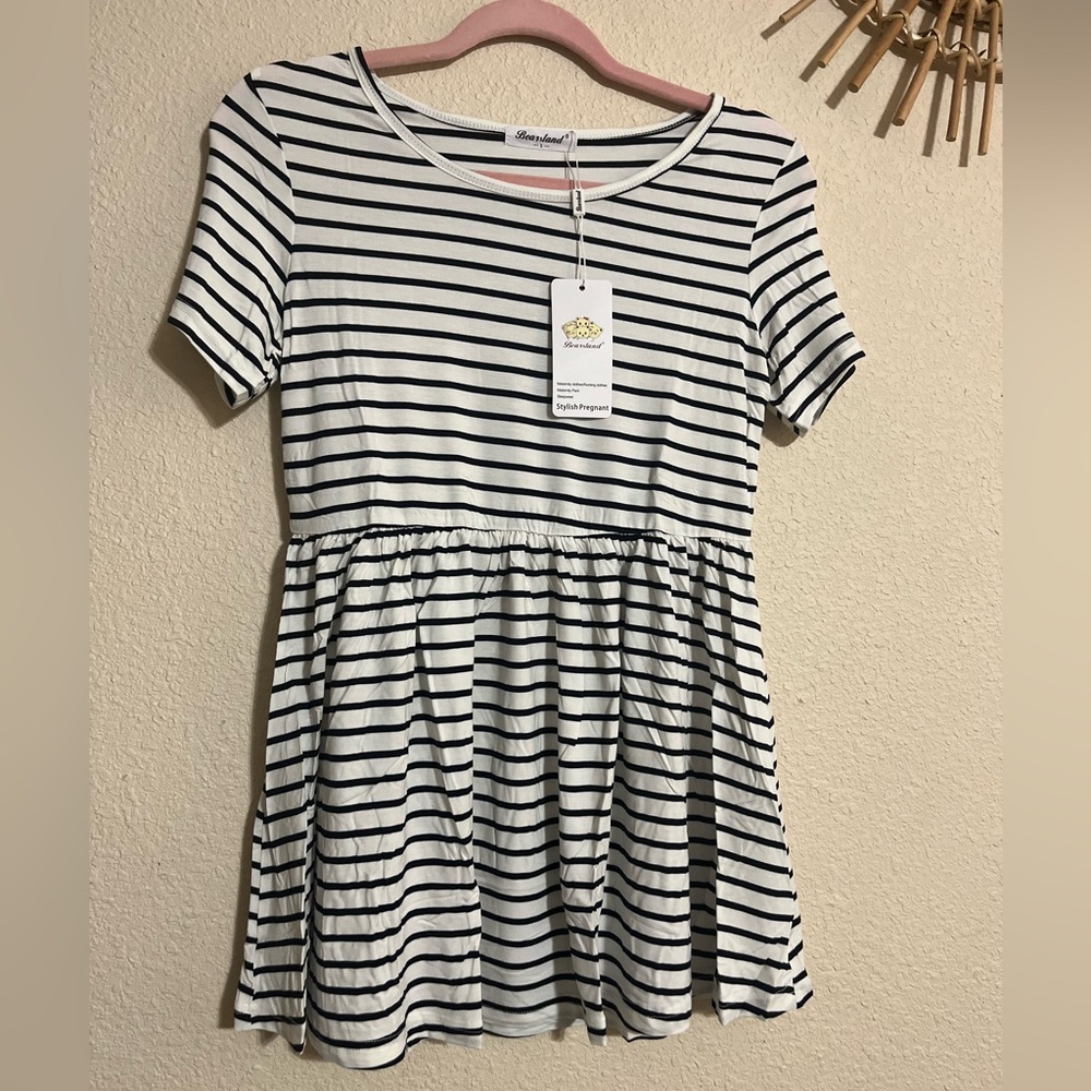 Bearsland Striped Maternity Top